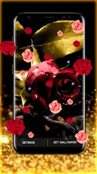 Golden Rose Live Wallpaper HD Screen Shot 5