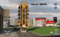 Slim Kraan Auto Vervoer Vrachtwagen rijden 3D Screen Shot 12