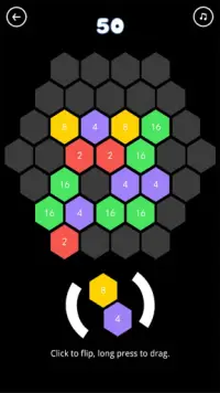 Hexagon Combine 2048 Screen Shot 1