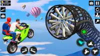 Superhero Tricky Bike Stunt 3D Screen Shot 4