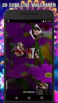 3D Photo Frame Cube Live Wallp Screen Shot 8