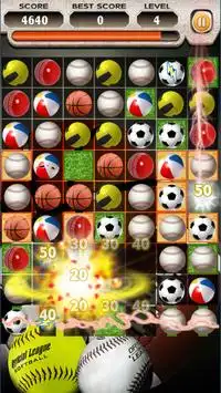 Juegos de pelota Partido gratuito 3 Jewel Star 201 Screen Shot 0