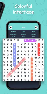 Word Search Puzzle Creator – Word Scramble Trivia Screen Shot 2