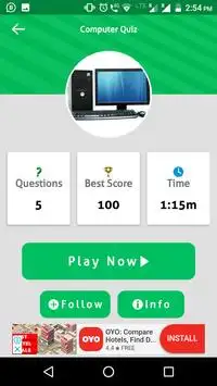 Quiz Game Demo App Screen Shot 4