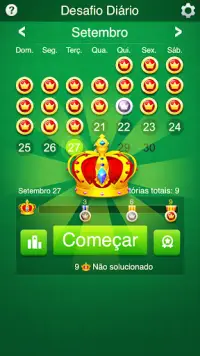 Solitaire: Desafio Diário Screen Shot 0