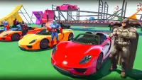 Superhero Car Racing: Car Stunt Racing 2018 Screen Shot 0