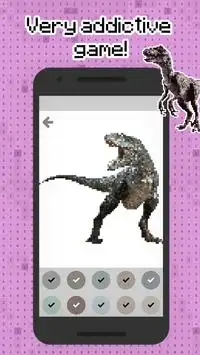 Color by Number Dinosaurs - Pixel art Screen Shot 4