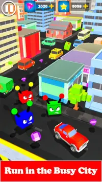 Parachoques worms.io vs coches pequeños Screen Shot 1