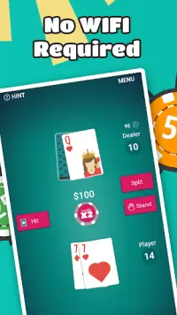 Blackjack: 21 Casino Card Game Screen Shot 2
