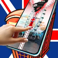 UK Flag Zipper Lock Screen Screen Shot 3