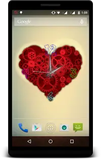 Heart Clock Live Wallpaper Screen Shot 1
