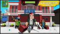 Blocky Dude Theft Crime Wars - Gangster Auto City Screen Shot 3