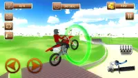 Tricky MotoCross Bike Beach Jumping 3D Screen Shot 0
