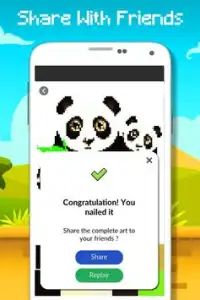 Panda colorindo pelo número - arte do pixel Screen Shot 6