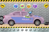 Polizeiwagen - Wasch Spiele Screen Shot 4