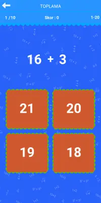 Matematik Alıştırmaları ve Oyun Screen Shot 2