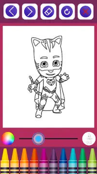 PJ Superheroes Masks Coloring Screen Shot 2