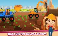 ट्रेन स्टेशन का निर्माण रेलवे ट्रैक गेम का निर्माण Screen Shot 6