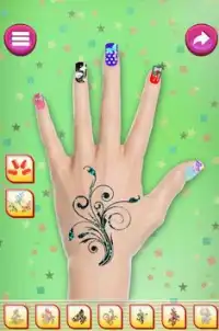 Indian Nail Art Salon Game Screen Shot 1