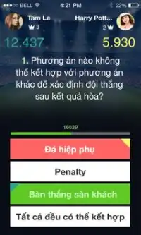 Trieu phu bong da Quiz Screen Shot 1