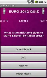 Euro 2012 Quiz Screen Shot 5