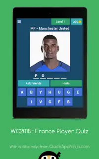World Cup 2018 : France Player Quiz Screen Shot 2