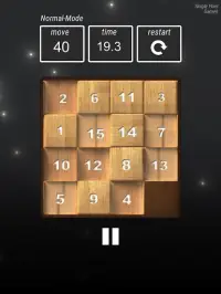 Sliding Number Puzzle - Clean & Simple One Screen Shot 1