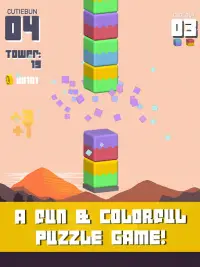 Towersplit: Stack & match colors to score! Screen Shot 5