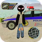 Stickman Rope Hero Police Town Simulator