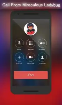 Fake Call From Miraculous Ladybug Screen Shot 3