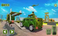 Army Car Transporter 2019 : Airplane Pilot Games Screen Shot 0