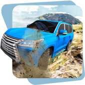 Luxury car offroad driving