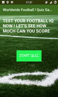 Worldwide Football! Quiz Game Screen Shot 0