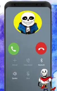 video call and chat from undertale simulator Sans Screen Shot 0