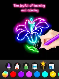 Learn To Draw Glow Flower Screen Shot 14