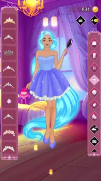 Golden princess dress up game Screen Shot 1