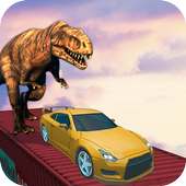 Impossible Track Dinosaur Car Chase Racing 3D