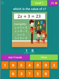 Linear Equations - Guess the value of x Screen Shot 15