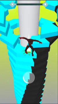 Super Spider Stack - Fall Helix Crash 3D Screen Shot 5