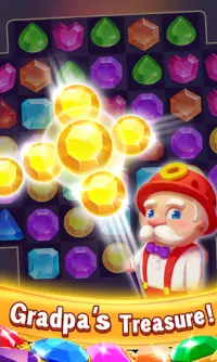 Grandpa‘s Gems - Match Free Games Screen Shot 0