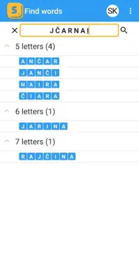 Find Words - Scrabble help Screen Shot 0