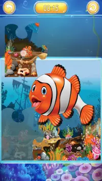 海の動物のジグソーパズル-子供のための教育ゲーム Screen Shot 2