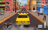 Şehir Taksi Sürüş Simülatörü: Sarı Taksi Otoparkı Screen Shot 5