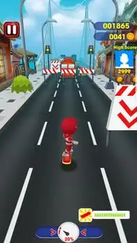 Mini Red Rangers Ultimat Bus Rush Screen Shot 3