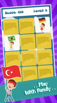 Memory Game Flags Screen Shot 4