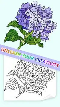 🏵️Flower Coloring Book- Free for Stress Relief🌿 Screen Shot 2