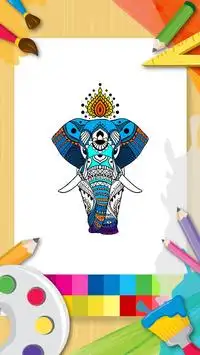 Juego de colorear gratis par Mandala Coloring Book Screen Shot 5