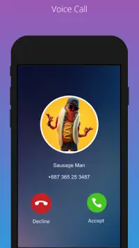 Fake Call Video 📱 Sausage Man 📞 Screen Shot 2