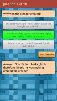 Trivia for Minecraft Screen Shot 1