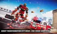 Robot Transformation City Wars - Fire Truck Sim Screen Shot 4